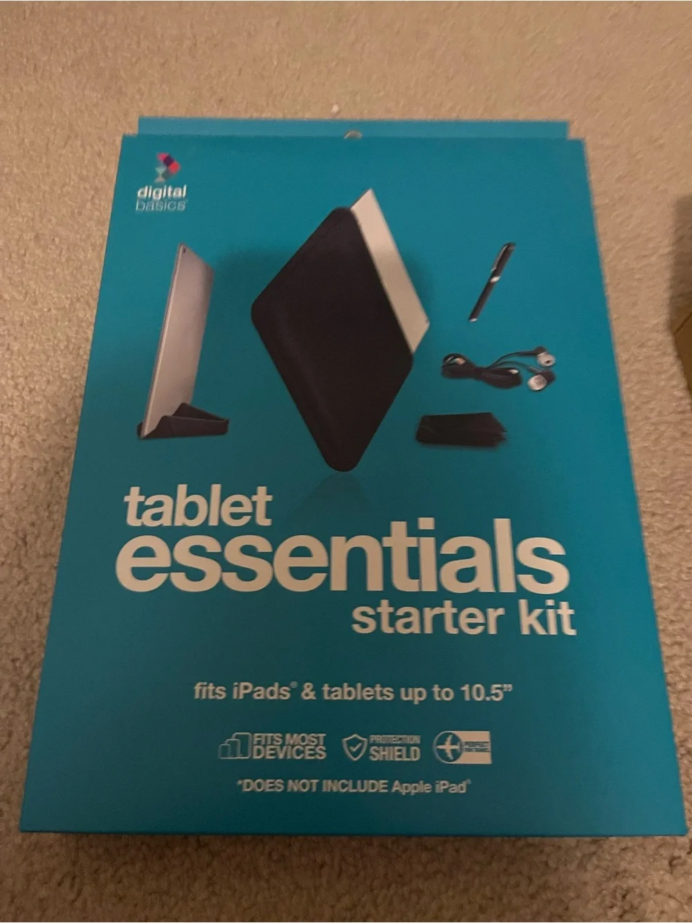 Black iPad cover with Protective Case and Accessories